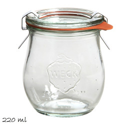 Barattolo Jars da 220 ml in Vetro con Coperchio Weck