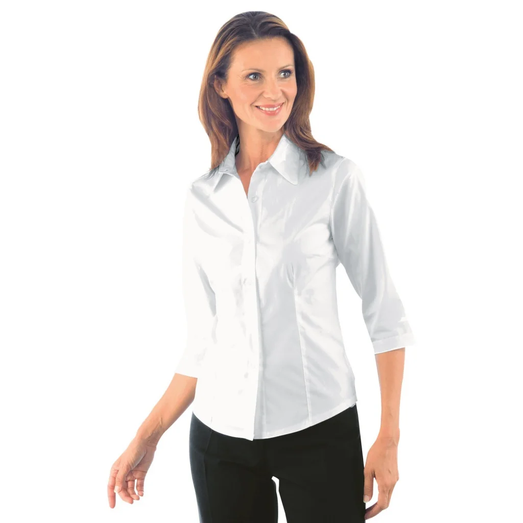 Camicetta Tenerife Stretch Bianca 3/4 Isacco