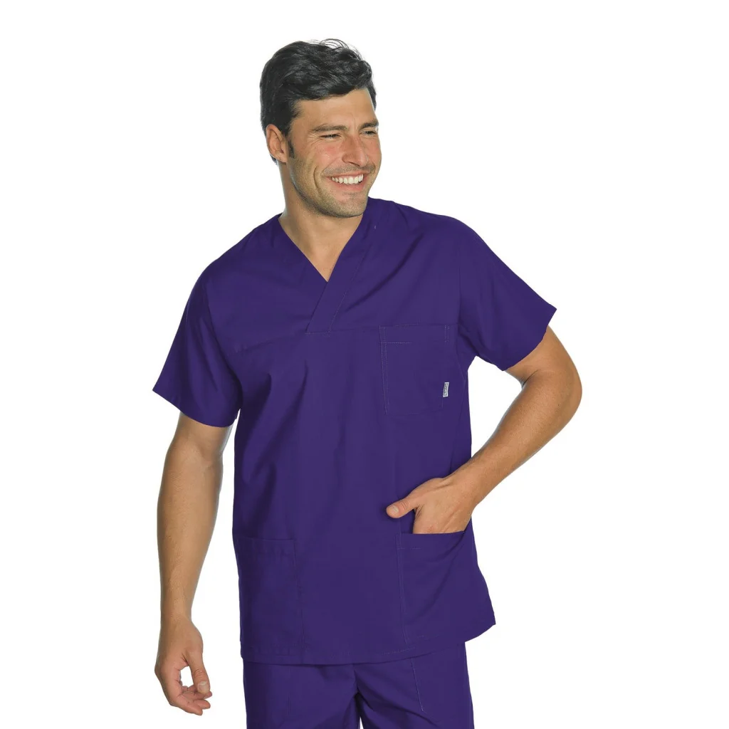 Casacca Collo A V Blu Isacco