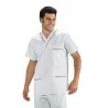 Casacca Collo A V Bianco e Bordeaux Isacco