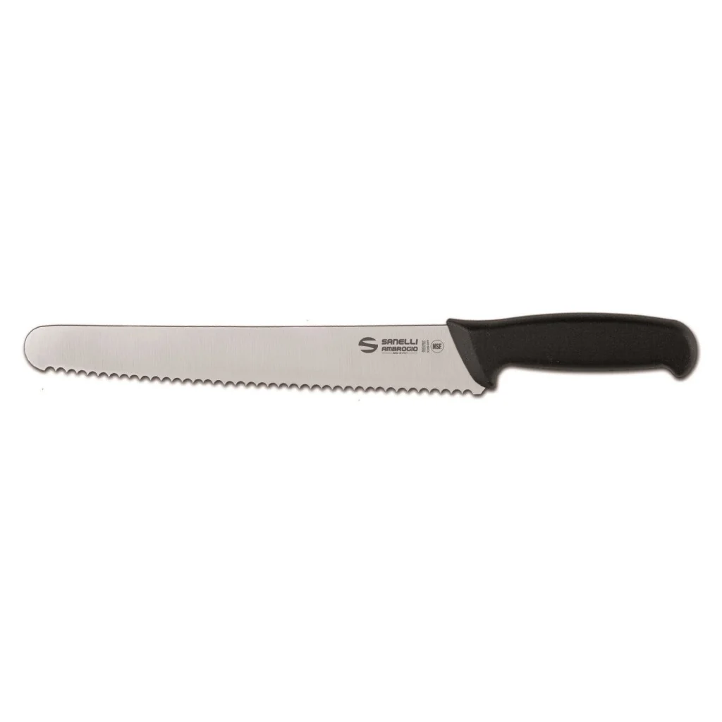 Coltello Pane Dentato Con Lama Curva Supra 26 cm Acciaio Sanelli Ambrogio
