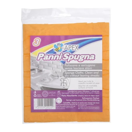 Panno Spugna multiuso professionale 3 pz 18x19 cm Apex