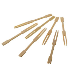Forchettine Bamboo Legno 100 pz per Finger Food Leone