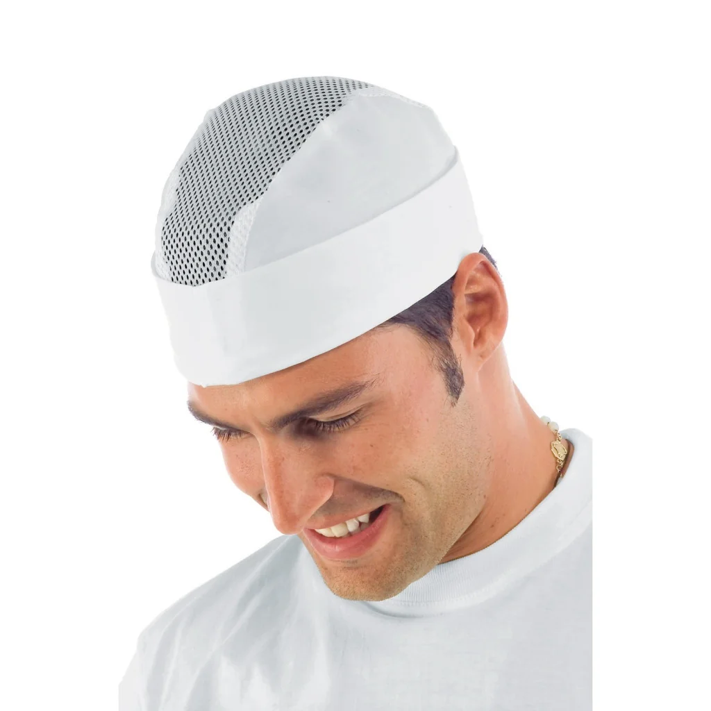 Cappello Unisex Bustina Bianca con rete Isacco