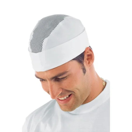 Cappello Unisex Bustina Bianca con rete Isacco