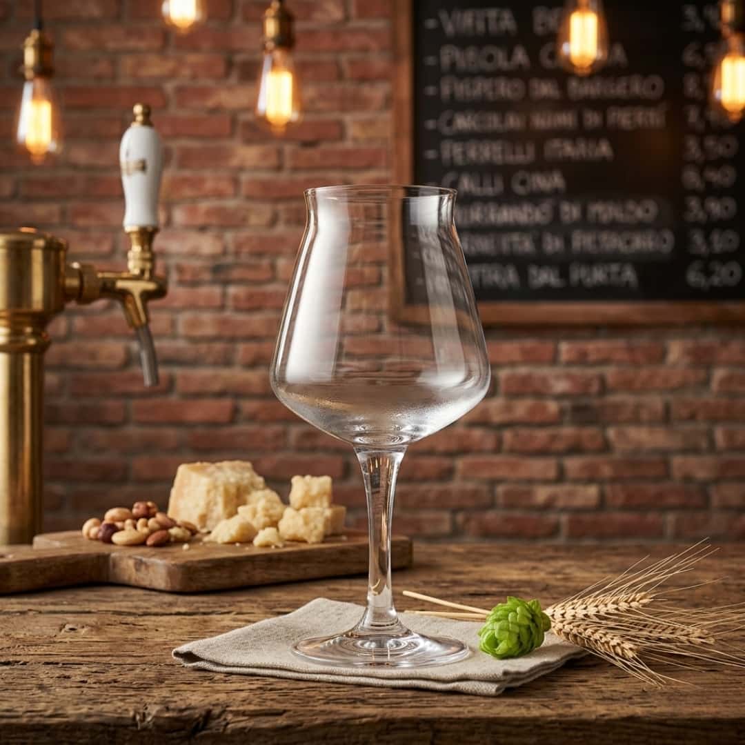Bicchieri per la birra nel servizio HoReCa — pinta, calice, boccale, weizen