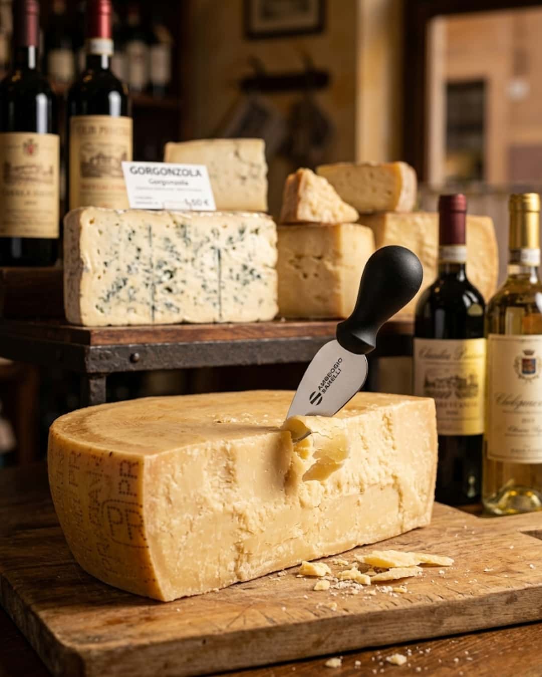 Coltello a mandorla Ambrogio Sanelli Grana Pavia per parmigiano reggiano