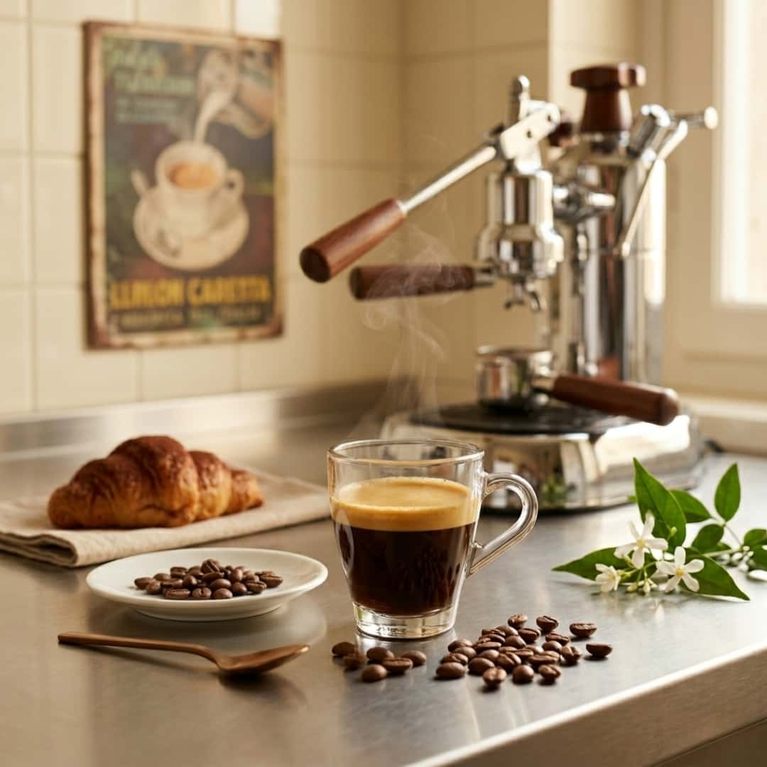 Tazze in vetro per la caffetteria — marocchino, shakerato, doppio vetro, mug